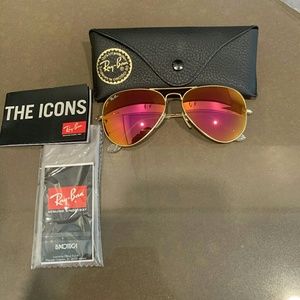 Purple Ray Ban Aviator Sunglasses
